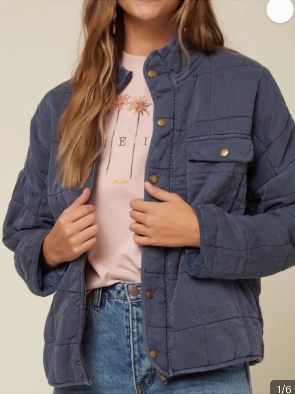 O’Neill Faded Blue Quilted Jacket